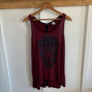 H&M Skull tank top size 8